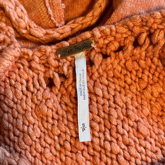 Sz S Free People rust crochet sleeveless top tunic style - Picture 7 of 8